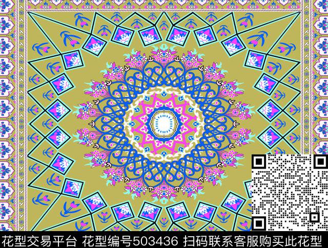 2016春夏大圆圈复古传统印花花型下载（图片编号: 503436） - 瓦栏（Walan）