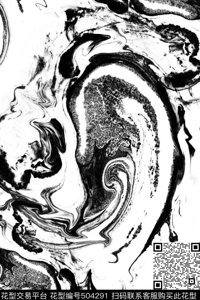 抽象中国风动感传统印花花型下载（图片编号: 504291） - 瓦栏（Walan）