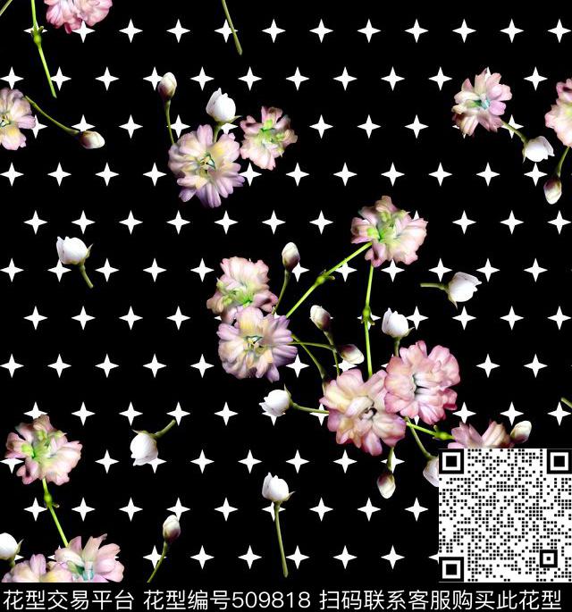 T恤波点衬衫数码印花花型下载（图片编号: 509818） - 瓦栏（Walan）