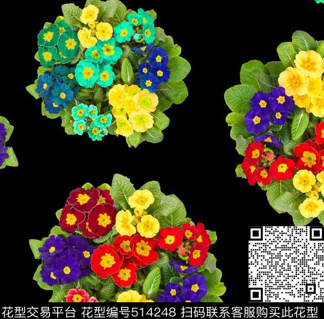 数码花卉花卉小花花卉数码印花花型下载（图片编号: 514248） - 瓦栏（Walan）