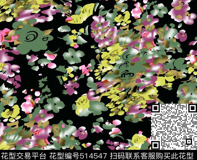 几何字母格子传统印花花型下载（图片编号: 514547） - 瓦栏（Walan）