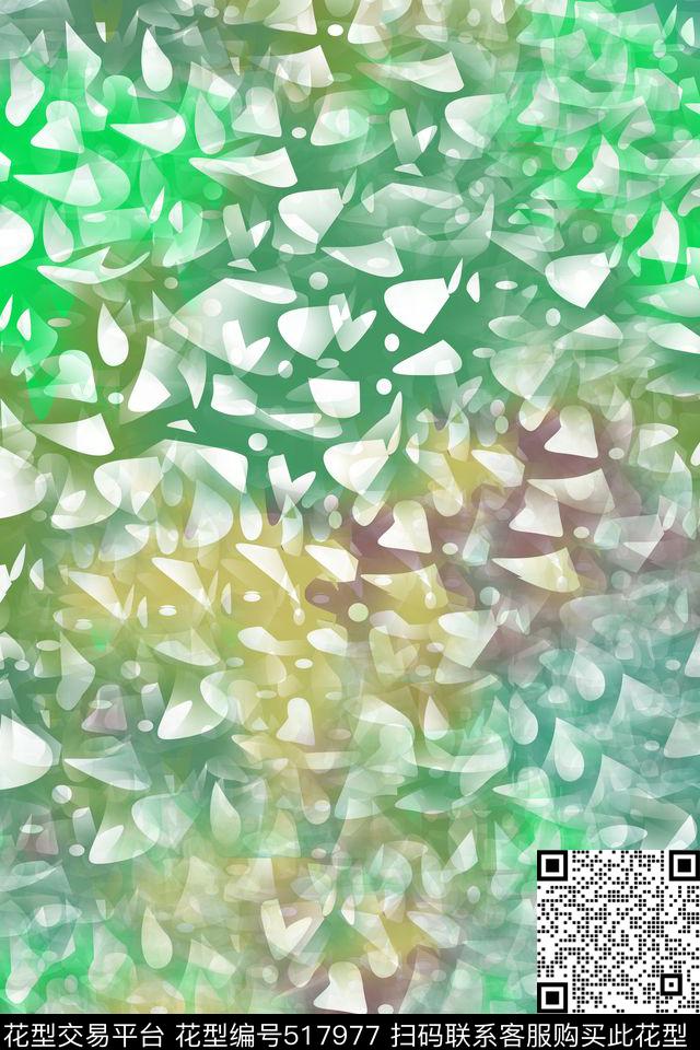抽象几何拼接数码印花花型下载（图片编号: 517977） - 瓦栏（Walan）