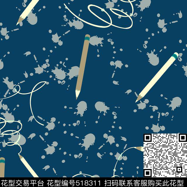 几何字母格子传统印花花型下载（图片编号: 518311） - 瓦栏（Walan）