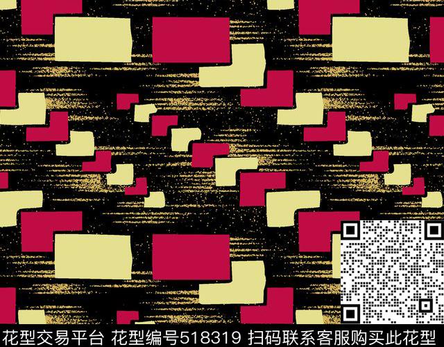 几何字母格子传统印花花型下载（图片编号: 518319） - 瓦栏（Walan）