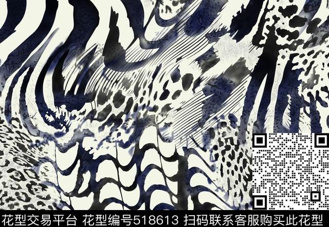 几何扎染花型花卉传统印花花型下载（图片编号: 518613） - 瓦栏（Walan）