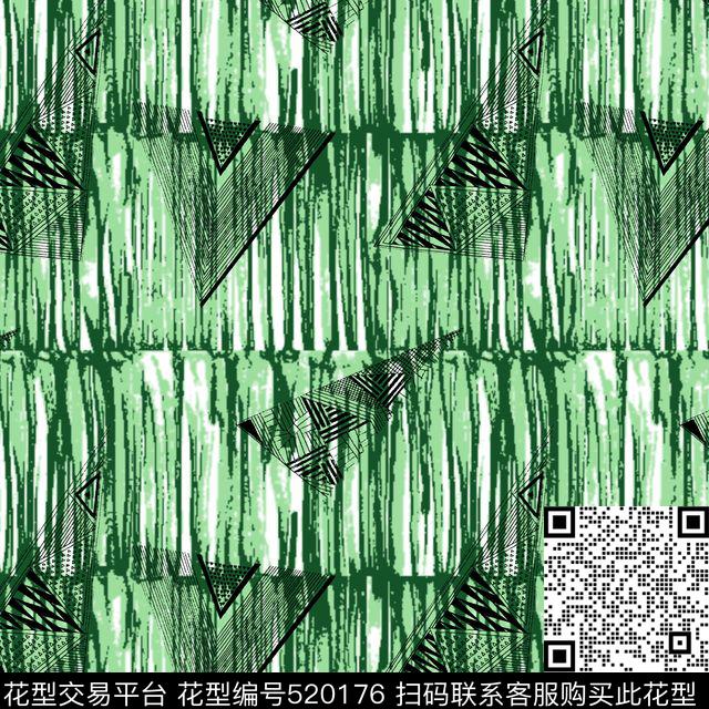几何线条格子传统印花花型下载（图片编号: 520176） - 瓦栏（Walan）