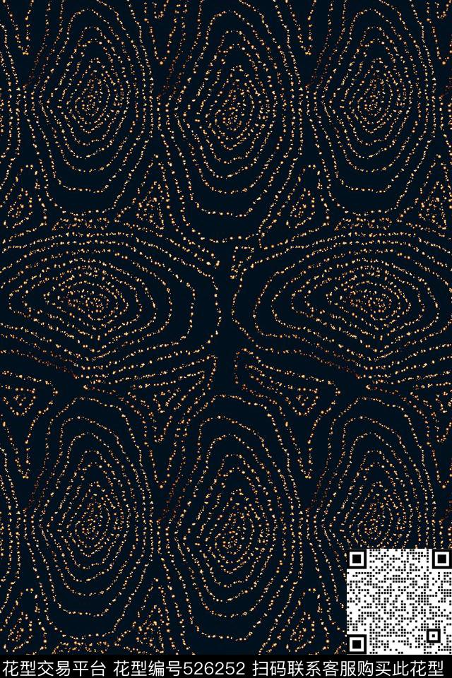 墨点年轮手绘数码印花花型下载（图片编号: 526252） - 瓦栏（Walan）