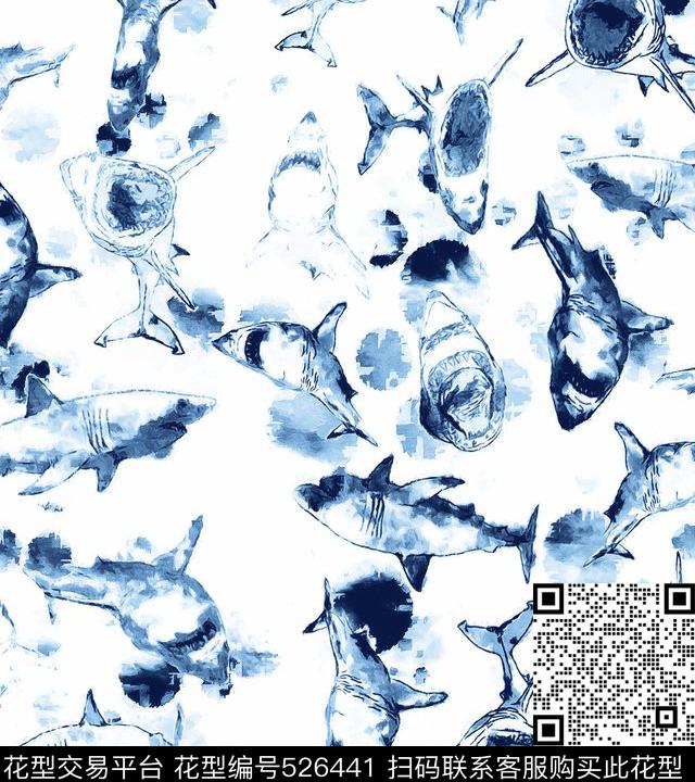 艺术笔触肌理数码印花花型下载（图片编号: 526441） - 瓦栏（Walan）