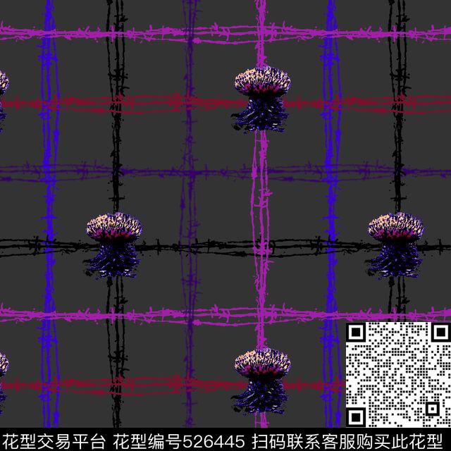 几何线条格子传统印花花型下载（图片编号: 526445） - 瓦栏（Walan）