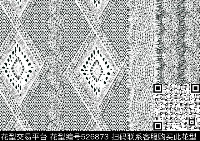 字母定位花扎染花型传统印花花型下载（图片编号: 526873） - 瓦栏（Walan）