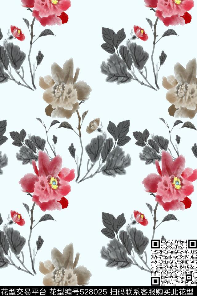 电脑绘画高雅传统数码印花花型下载（图片编号: 528025） - 瓦栏（Walan）