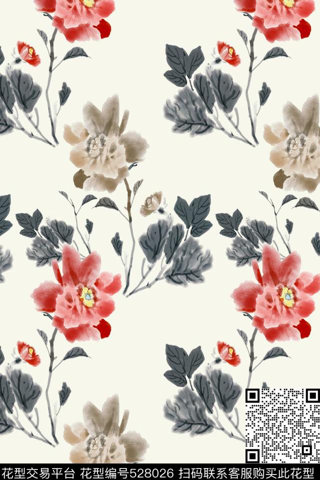 传统电脑绘画高雅传统印花花型下载（图片编号: 528026） - 瓦栏（Walan）