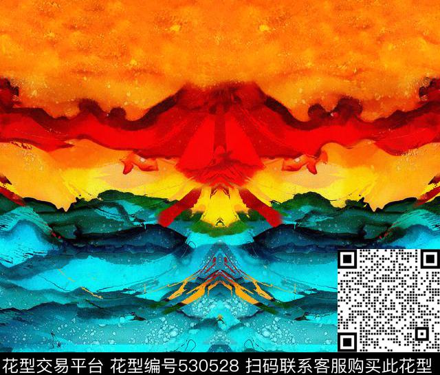 潮牌裁片几何数码印花花型下载（图片编号: 530528） - 瓦栏（Walan）