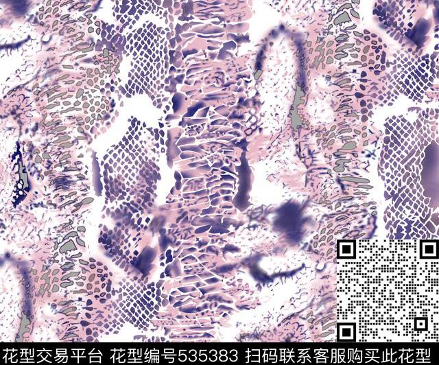 线条几何花卉花纹传统印花花型下载（图片编号: 535383） - 瓦栏（Walan）