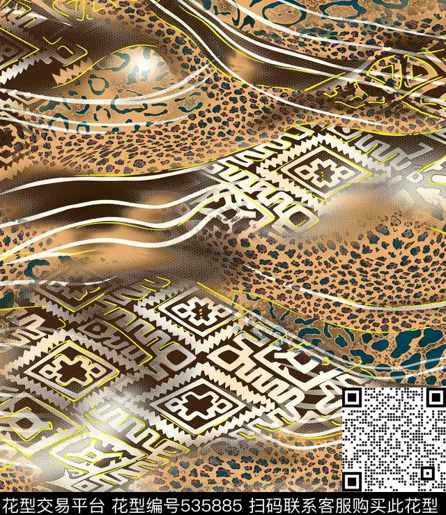 花卉小碎花花纹传统印花花型下载（图片编号: 535885） - 瓦栏（Walan）