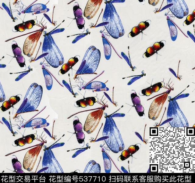 几何花动物数码印花花型下载（图片编号: 537710） - 瓦栏（Walan）