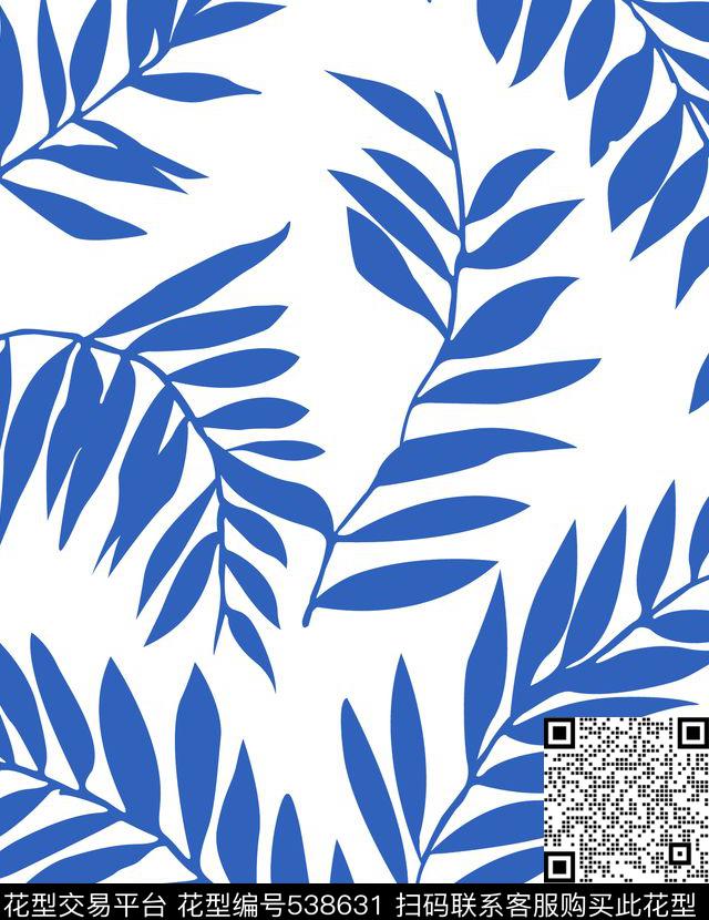 传统印花叶子花卉夏威夷花卉传统印花花型下载（图片编号: 538631） - 瓦栏（Walan）