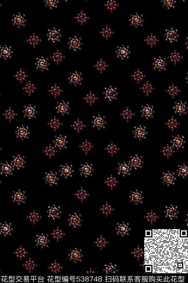 符号花金属数码印花花型下载（图片编号: 538748） - 瓦栏（Walan）