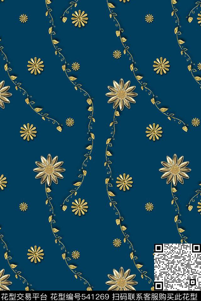 创意符号高贵数码印花花型下载（图片编号: 541269） - 瓦栏（Walan）