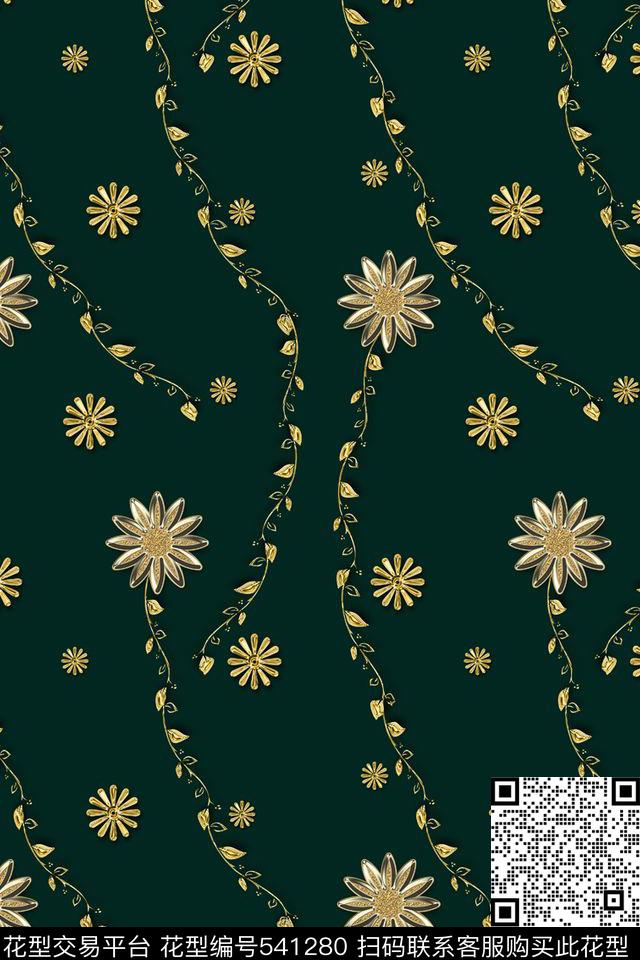 创意符号高贵数码印花花型下载（图片编号: 541280） - 瓦栏（Walan）