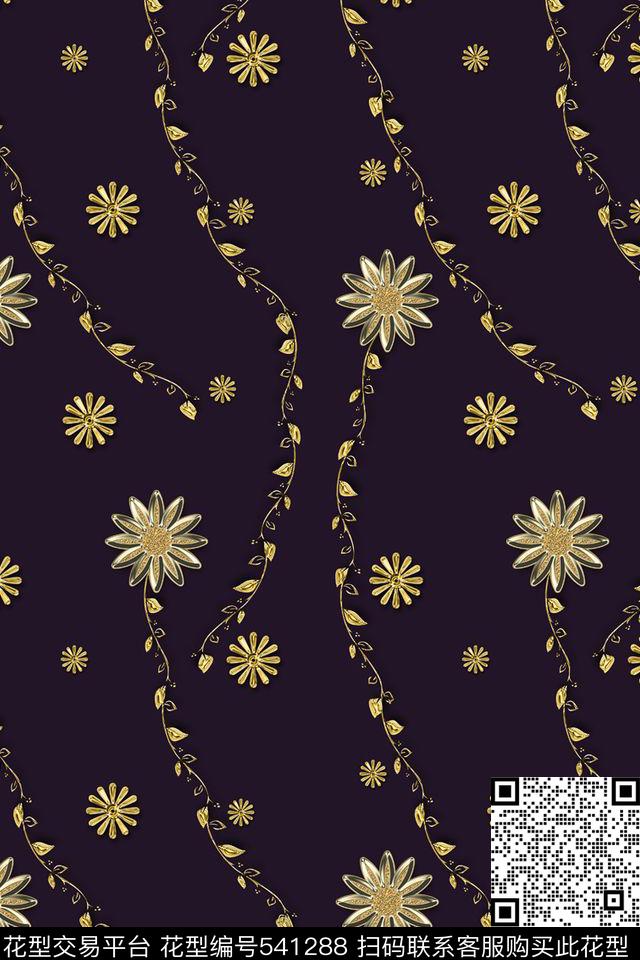 创意符号高贵数码印花花型下载（图片编号: 541288） - 瓦栏（Walan）