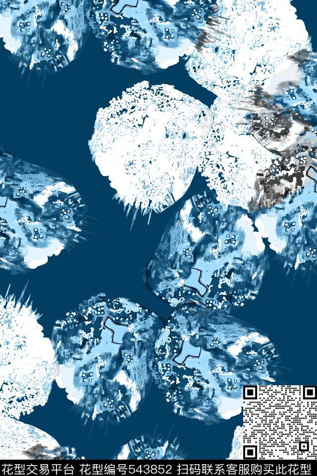 原创手绘维多利亚风格大气数码印花花型下载（图片编号: 543852） - 瓦栏（Walan）