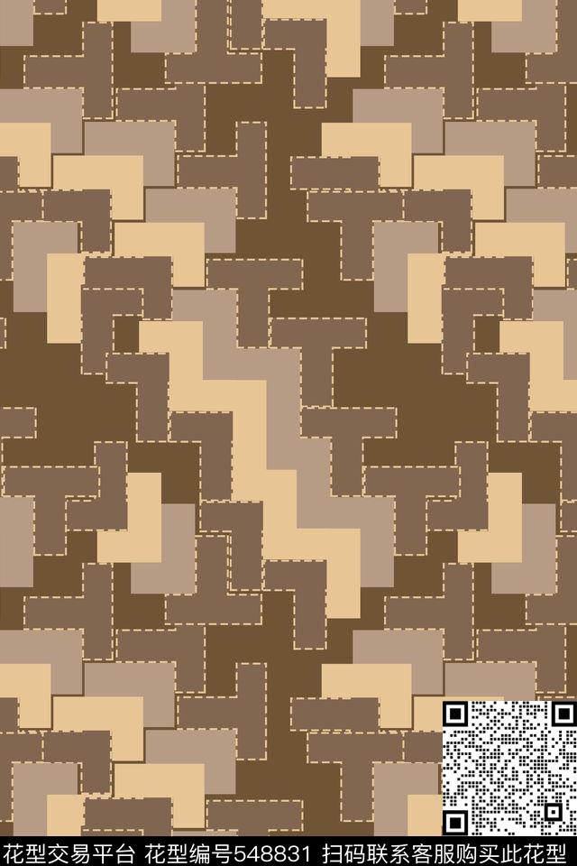 抽象创意符号传统印花花型下载（图片编号: 548831） - 瓦栏（Walan）