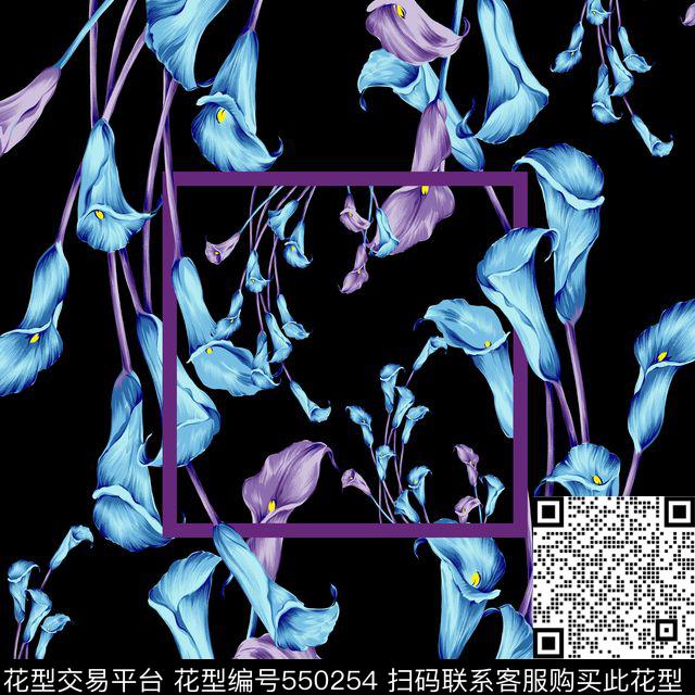 都市花卉马蒂莲传统印花花型下载（图片编号: 550254） - 瓦栏（Walan）