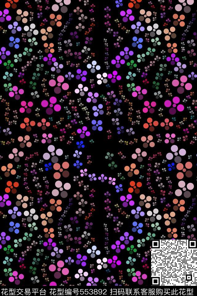 创意符号花瓣传统印花花型下载（图片编号: 553892） - 瓦栏（Walan）