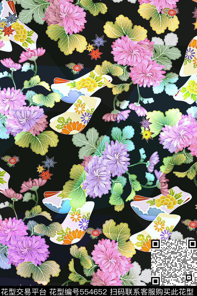 和服风和服风工艺美术运动日本风格asdf数码印花花型下载（图片编号: 554652） - 瓦栏（Walan）
