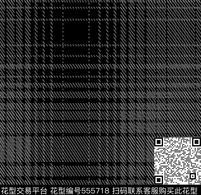 格子拼凑提花传统印花花型下载（图片编号: 555718） - 瓦栏（Walan）