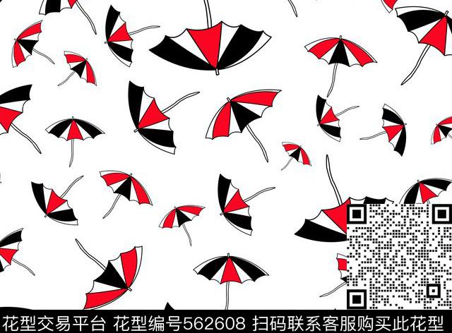 传统印花雨伞几何卡通几何传统印花花型下载（图片编号: 562608） - 瓦栏（Walan）