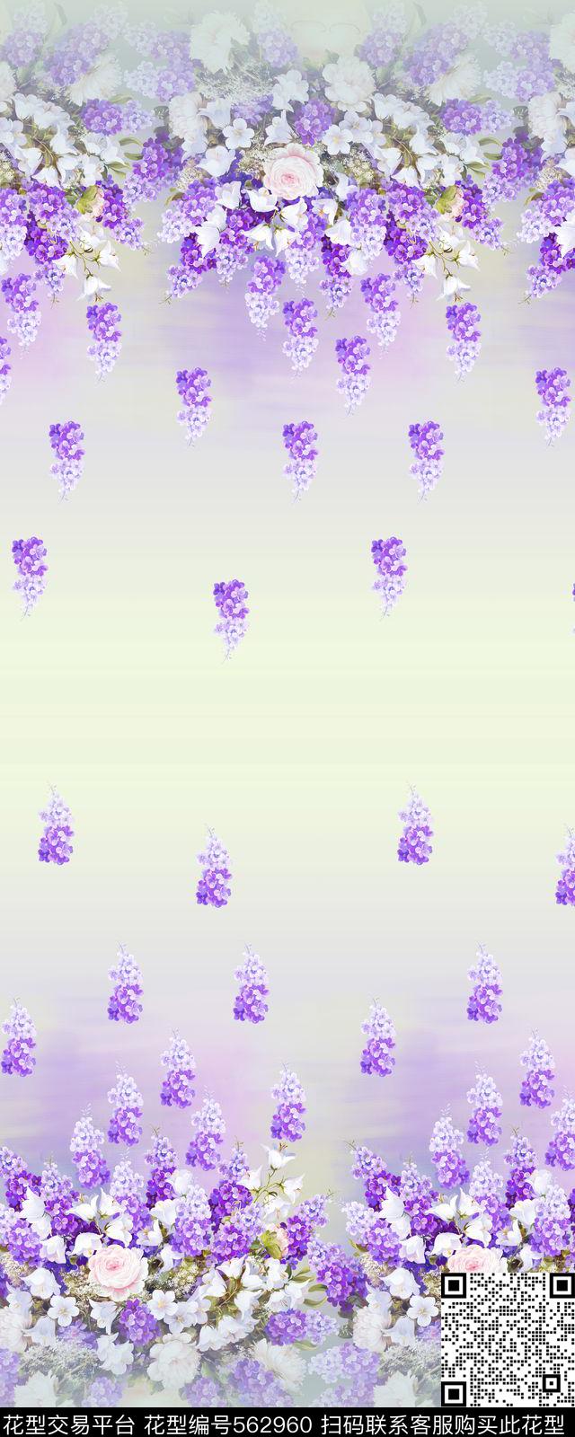 熏熏紫语 - 562960 - 田园 家纺 服装 - 传统印花花型 － 床品花型设计 － 瓦栏