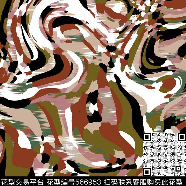 斑驳迷彩休闲裤传统印花花型下载（图片编号: 566953） - 瓦栏（Walan）
