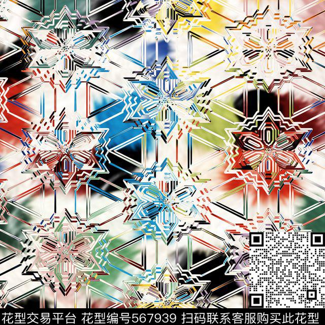 冰霜立体B-抽象纹理/Abstract数码印花花型下载（图片编号: 567939） - 瓦栏（Walan）