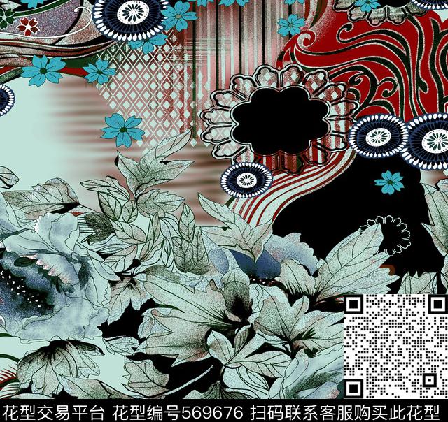 人物男装数码花型数码印花花型下载（图片编号: 569676） - 瓦栏（Walan）