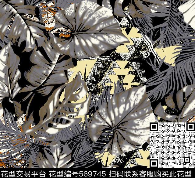 人物男装数码花型数码印花花型下载（图片编号: 569745） - 瓦栏（Walan）