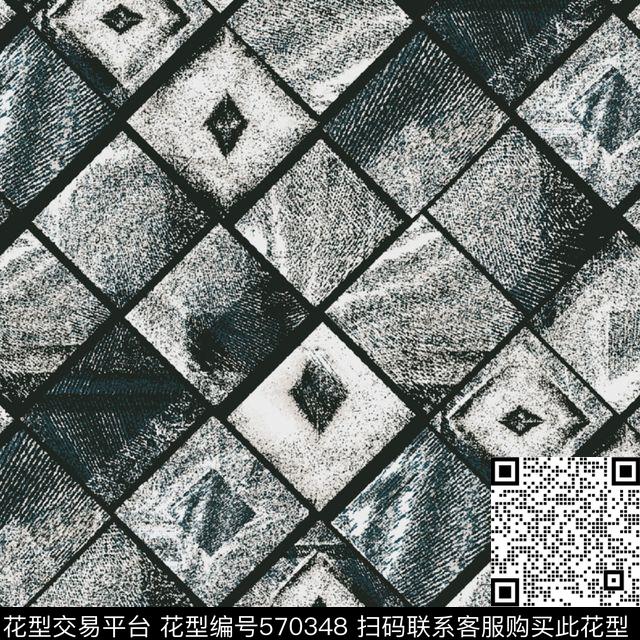 几何分割男装数码印花花型下载（图片编号: 570348） - 瓦栏（Walan）