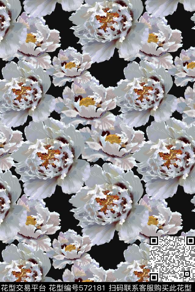 创意典雅电脑绘画数码印花花型下载（图片编号: 572181） - 瓦栏（Walan）