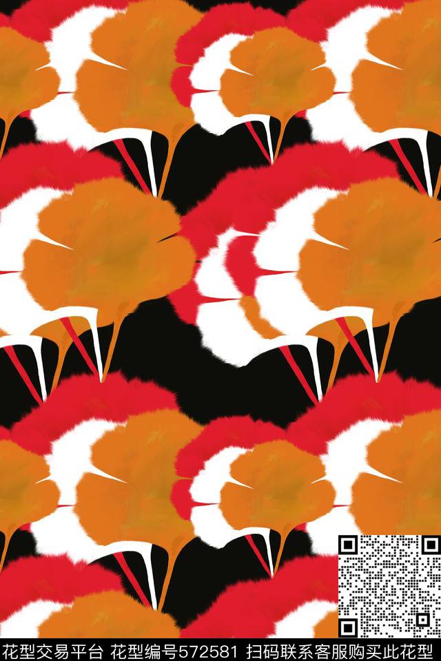 创意树叶图案传统印花花型下载（图片编号: 572581） - 瓦栏（Walan）