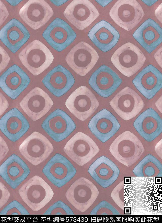 Bleach squares - 573439 - Geometric Geometric soft bleach - 数码印花花型 － 床品花型设计 － 瓦栏
