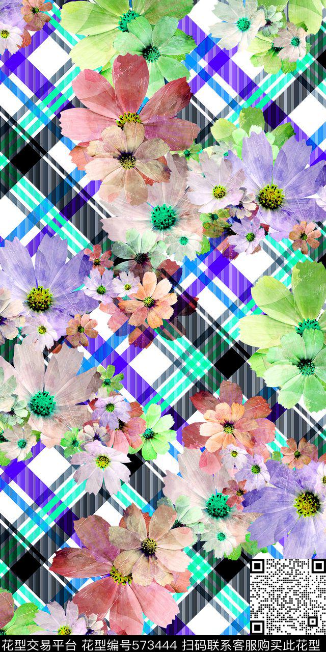 时尚原创流行数码印花花型下载（图片编号: 573444） - 瓦栏（Walan）