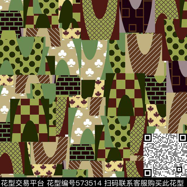 抽象传统花型几何传统印花花型下载（图片编号: 573514） - 瓦栏（Walan）