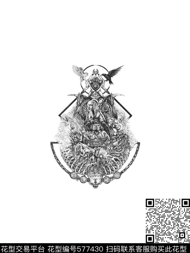 几何分割男装数码印花花型下载（图片编号: 577430） - 瓦栏（Walan）