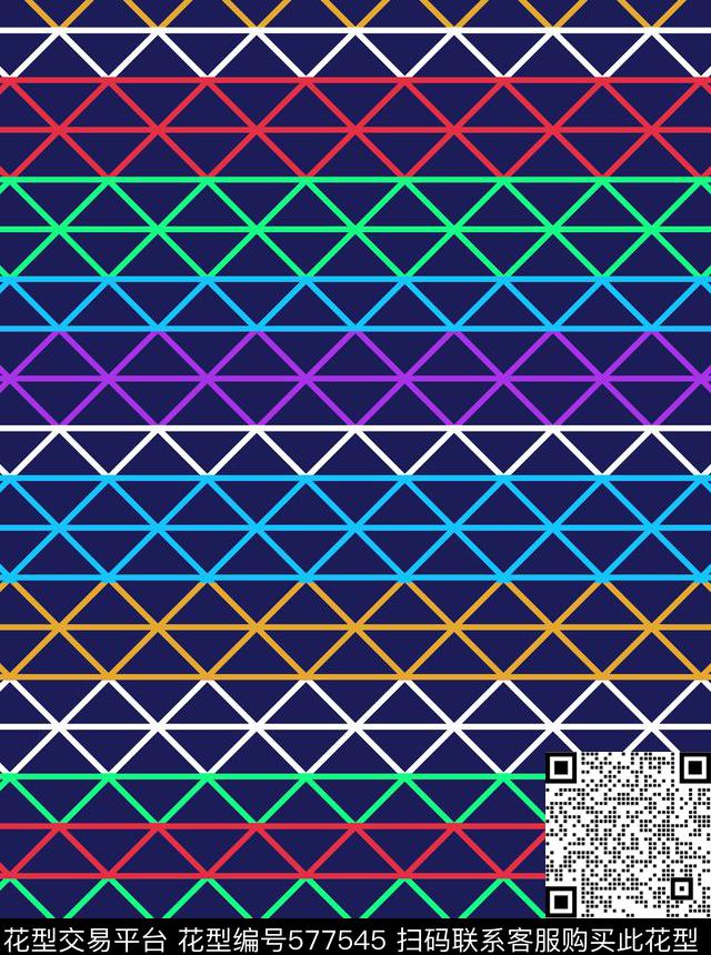 格子简约菱形传统印花花型下载（图片编号: 577545） - 瓦栏（Walan）