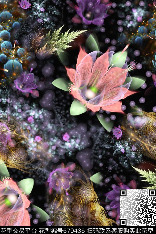 花朵花卉小碎花数码印花花型下载（图片编号: 579435） - 瓦栏（Walan）