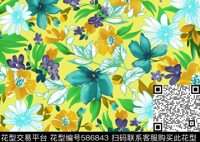 几何分割男装数码印花花型下载（图片编号: 586843） - 瓦栏（Walan）