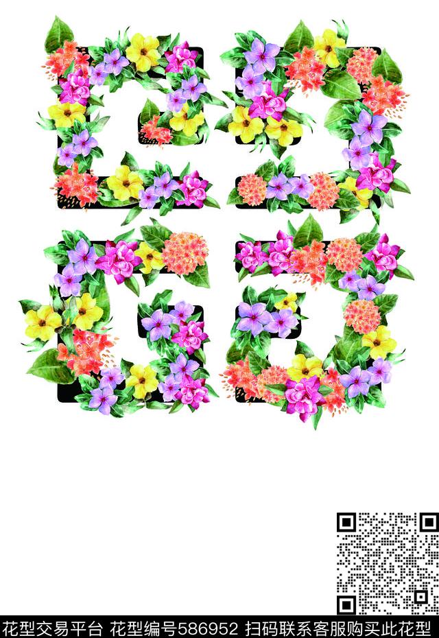173.jpg - 586952 - 时尚大牌潮流定位男装花型 花卉 花朵 - 数码印花花型 － 男装花型设计 － 瓦栏
