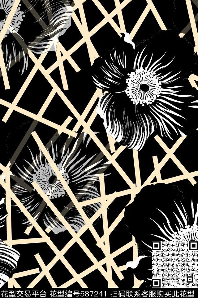 几何时尚原创传统印花花型下载（图片编号: 587241） - 瓦栏（Walan）