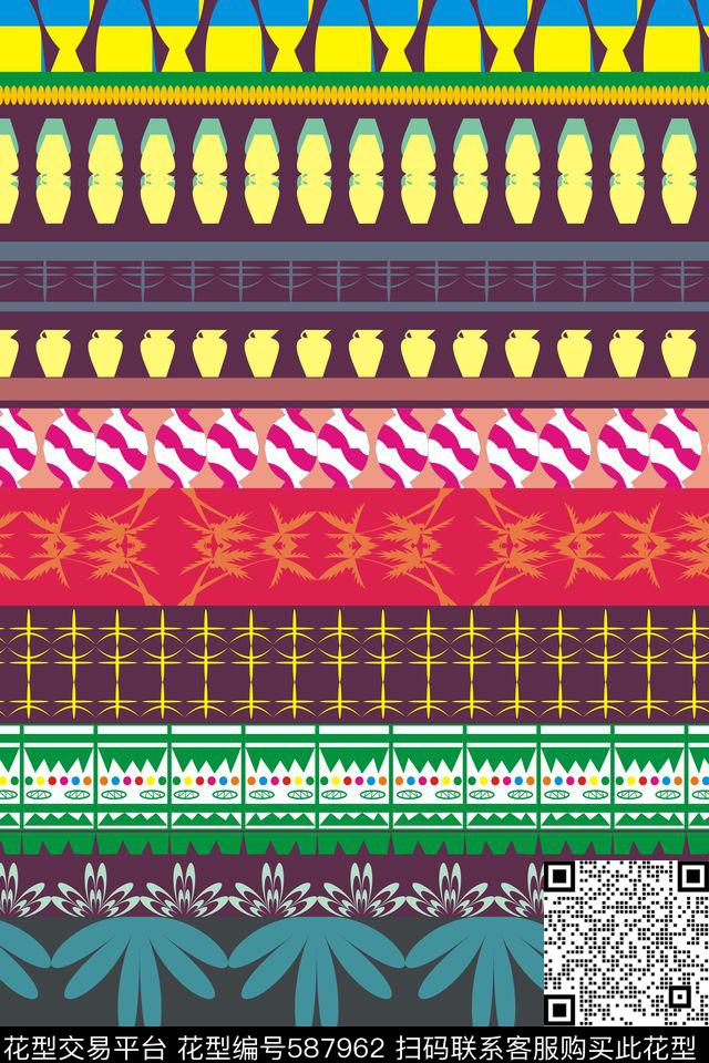 民族风裙子沙发传统印花花型下载（图片编号: 587962） - 瓦栏（Walan）